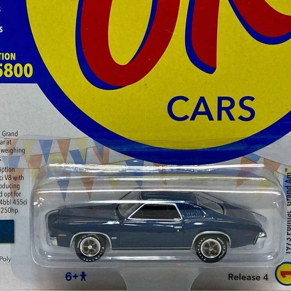 Johnny Lightning‎ 1973 Pontiac Grand Am Blue OK Used Muscle Cars U.S.A. NIP 2022